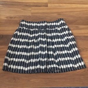 Loft Navy and White Circle Skirt